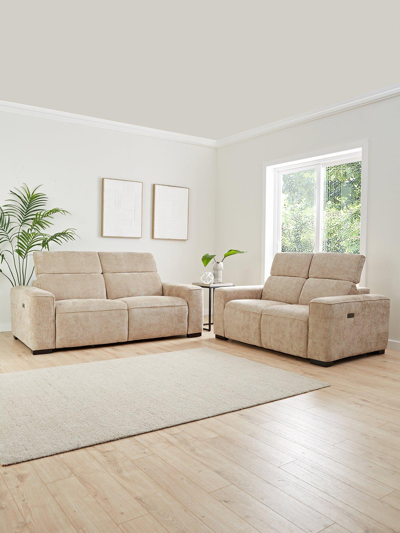 undefined Venosa 3 + 2 Power Recliner Fabric Sofas