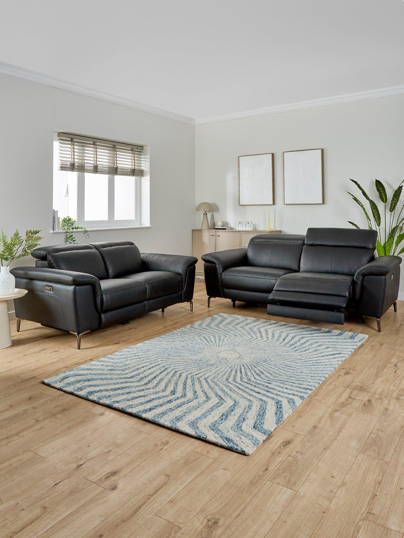 undefined Lorenza 3 + 2 Power Recliner Leather Sofas
