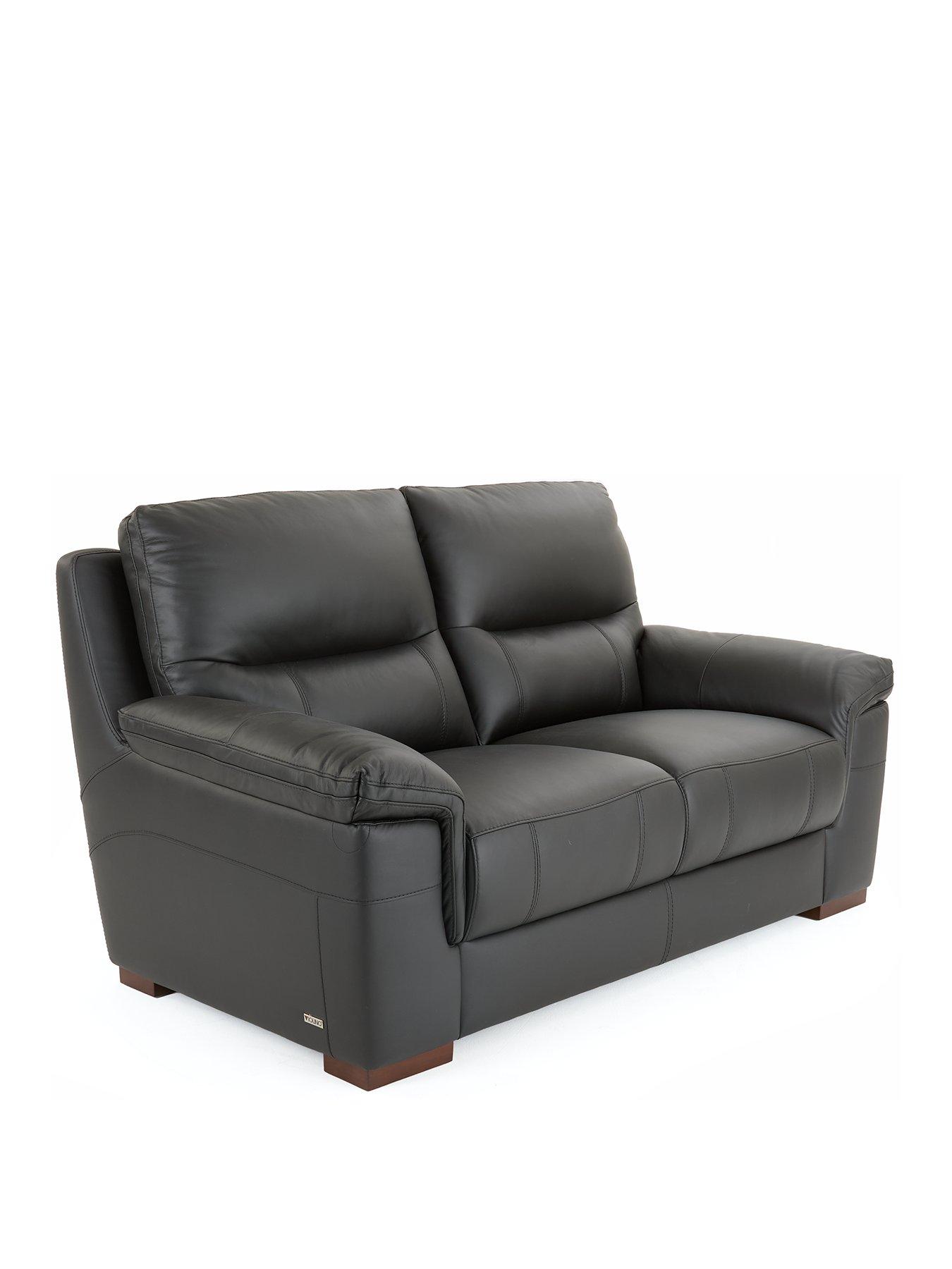Image 3 of 7 of The Very Collection Prenton 3 + 2 Seater Leather Sofas