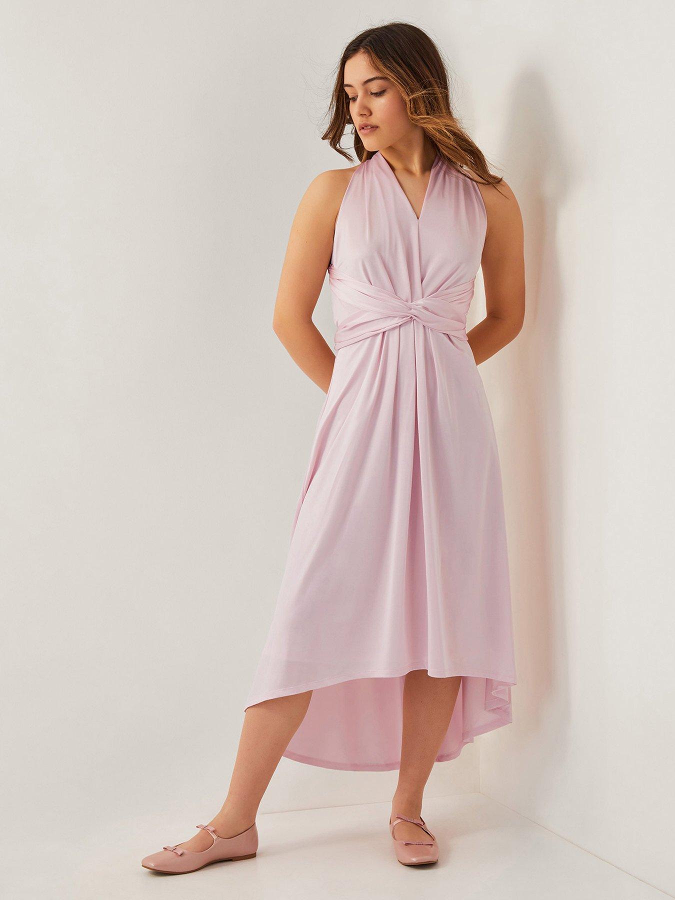 undefined Girls Tia Twist Prom Dress - Pink