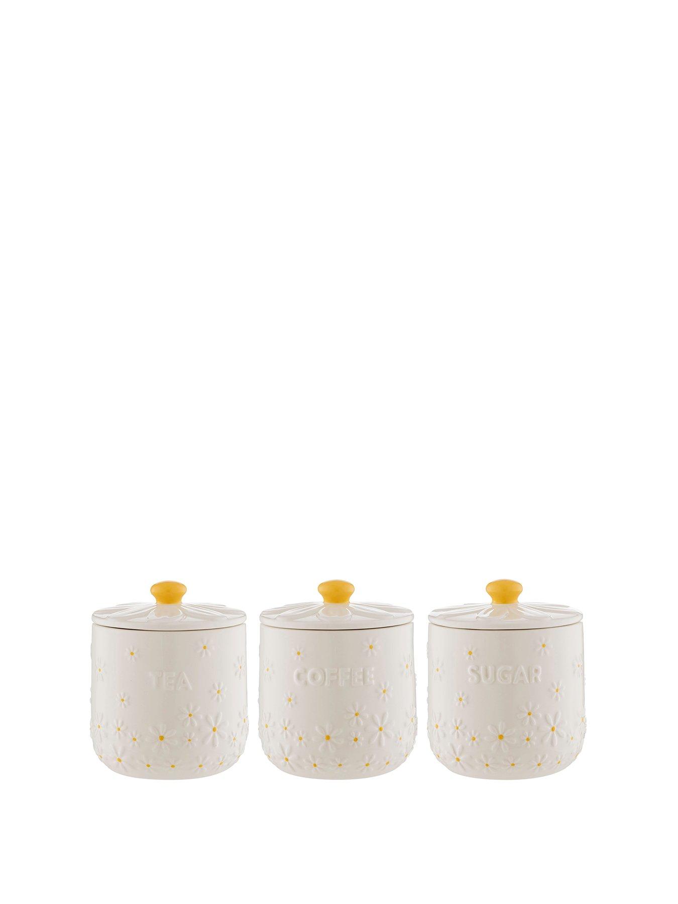  image of price-kensington-daisy-tea-coffee-and-sugar-set-of-3-storage-jars