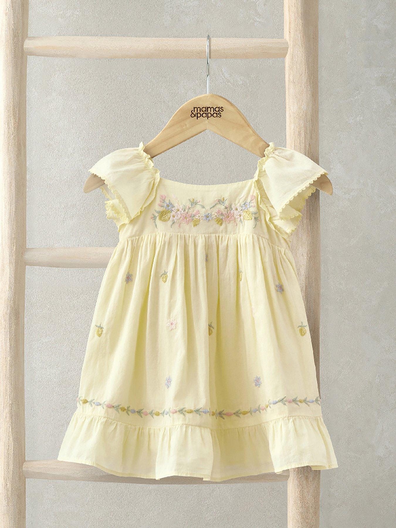 mamas-papas-baby-girls-frill-embroidered-dress-yellow