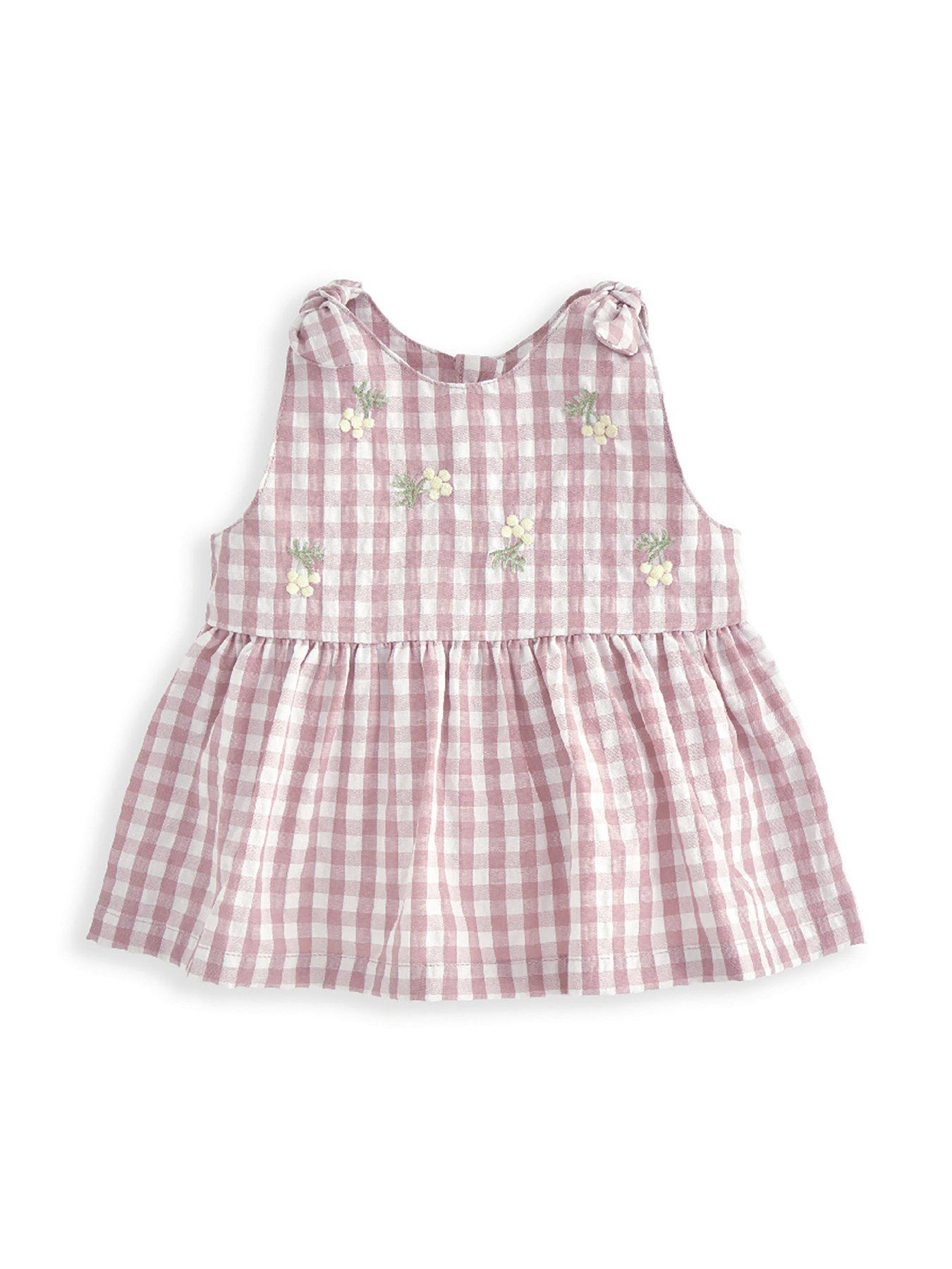 Image 4 of 5 of Mamas & Papas Baby Girls 2 Piece Gingham Sleeveless Top &amp; Shorts Set - Pink
