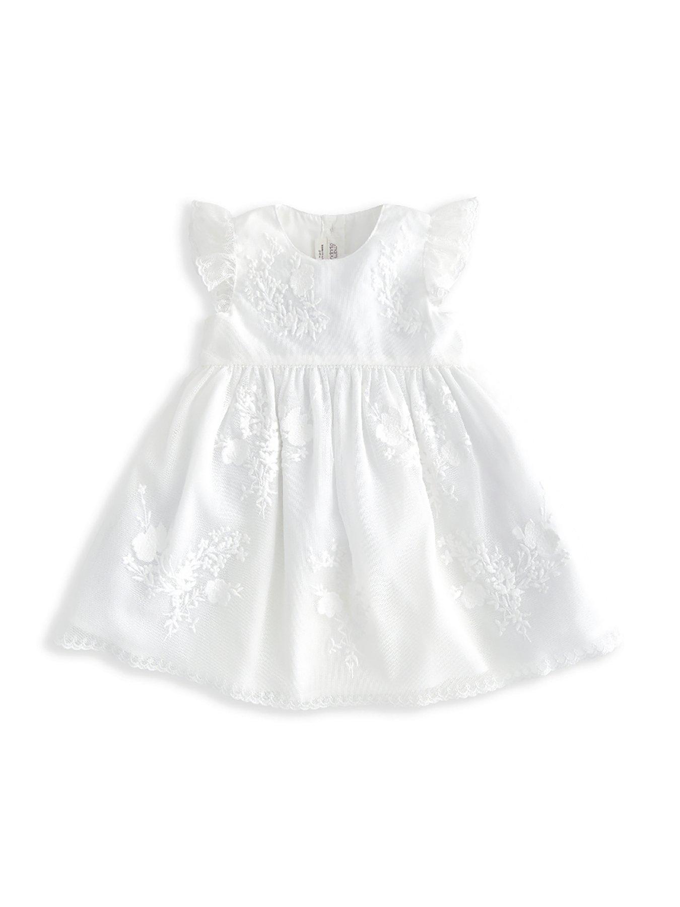  image of mamas-papas-baby-girls-embroidered-lace-dress-white