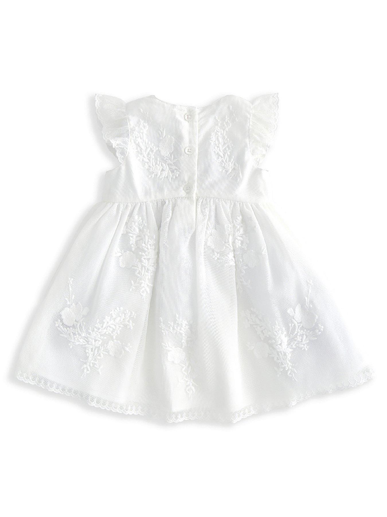  image of mamas-papas-baby-girls-embroidered-lace-dress-white