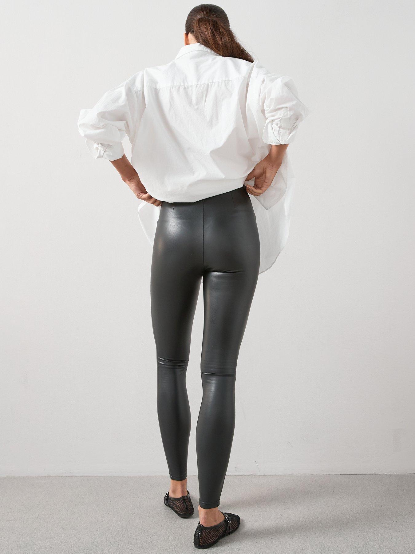  image of the-very-collection-faux-leather-legging-black
