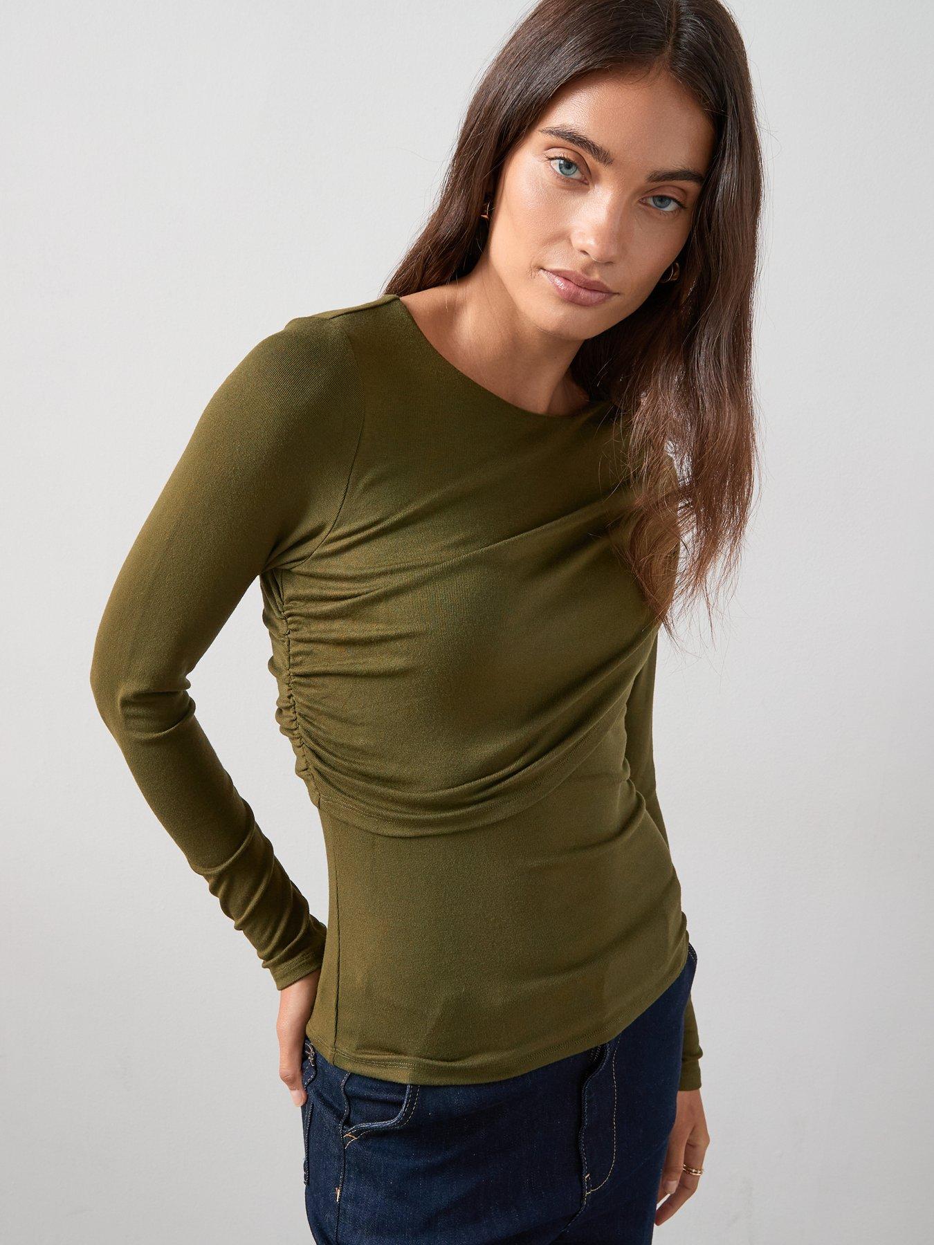 undefined Double Layer Jersey Top - Green