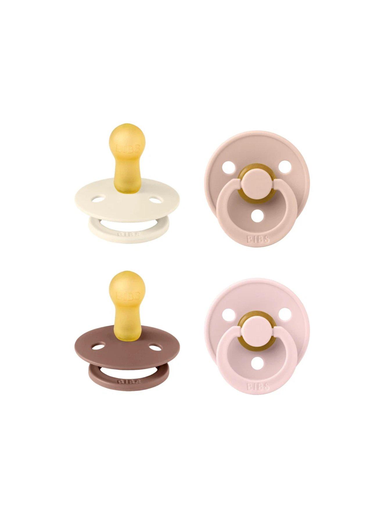 undefined 4 Pack Colour Soothers - Baby Blush (Size 1) Round Nipple
