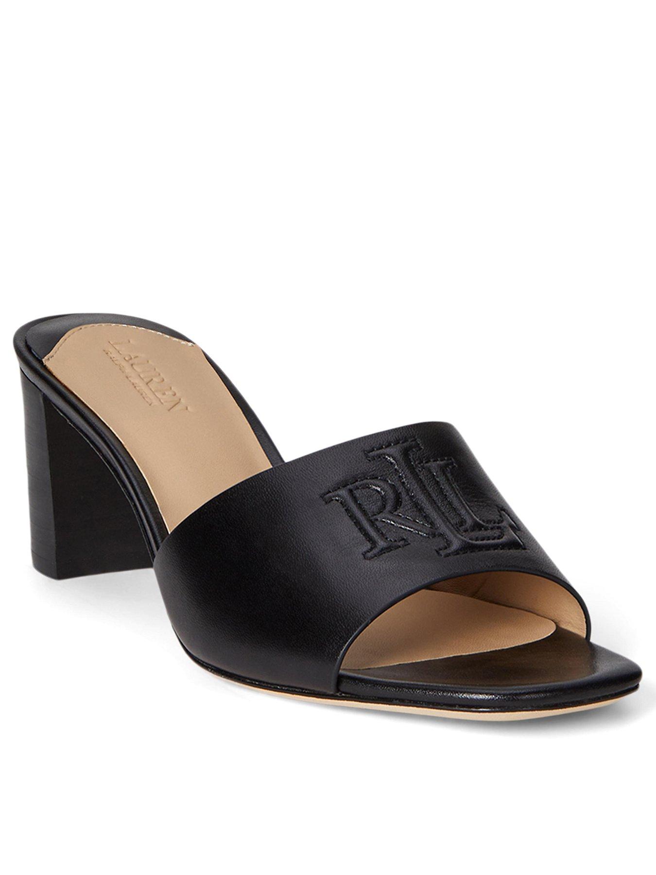 undefined Everley Block Heel Mules - Black