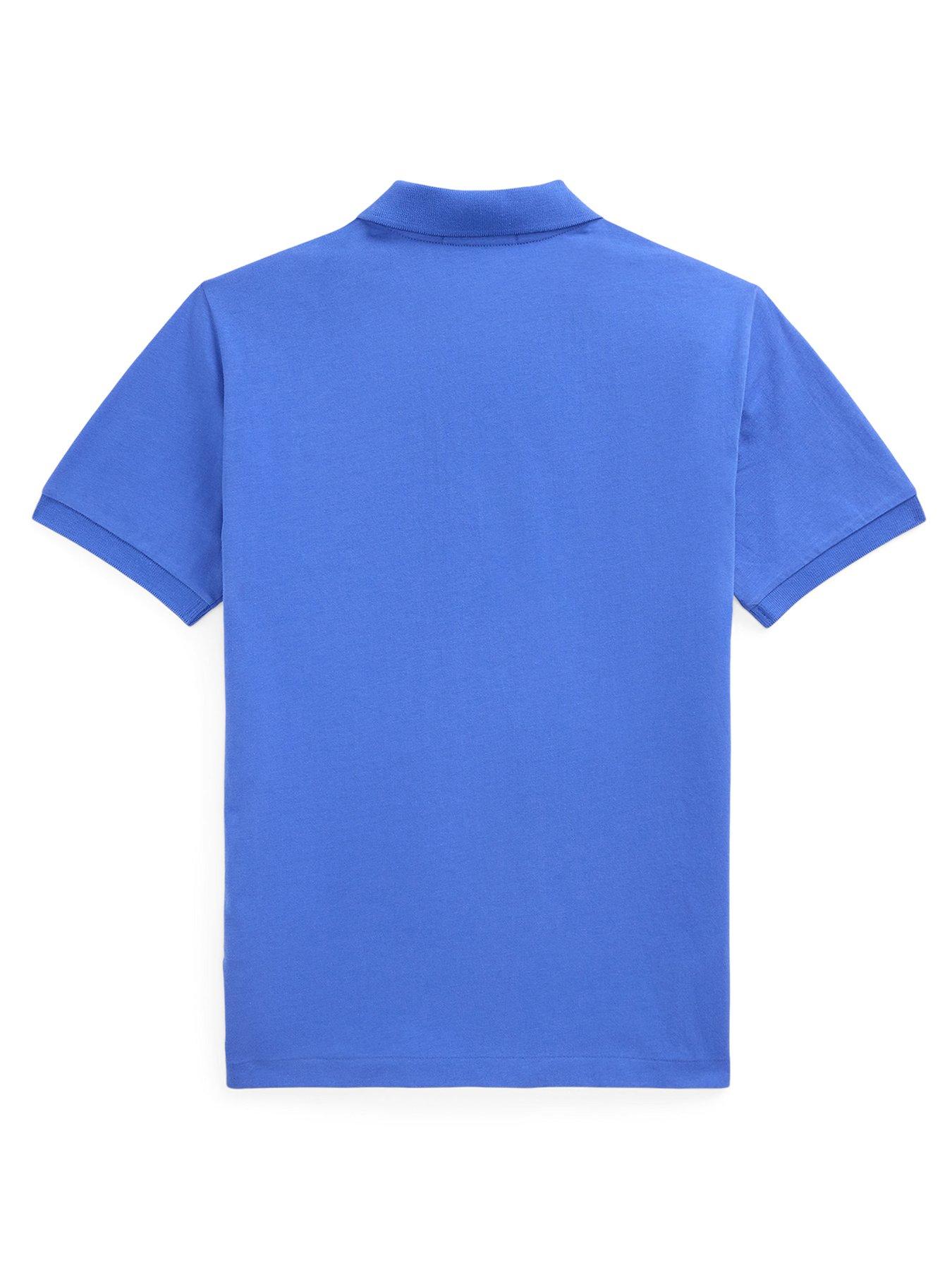 Image 2 of 2 of Polo Ralph Lauren Boys Short Sleeve Pocket Shirt - Blue
