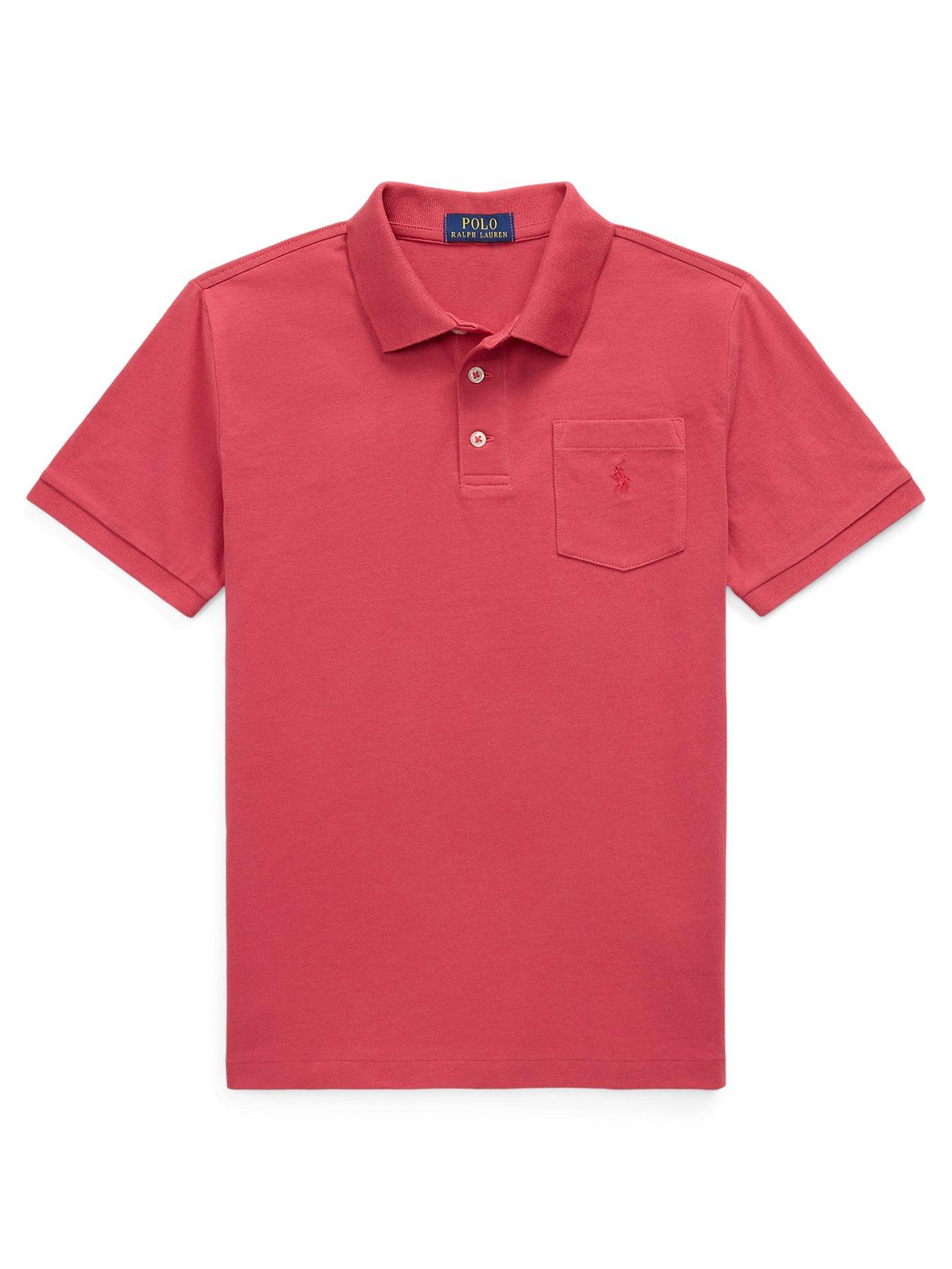 undefined Boys Short Sleeve Pocket Shirt - Red