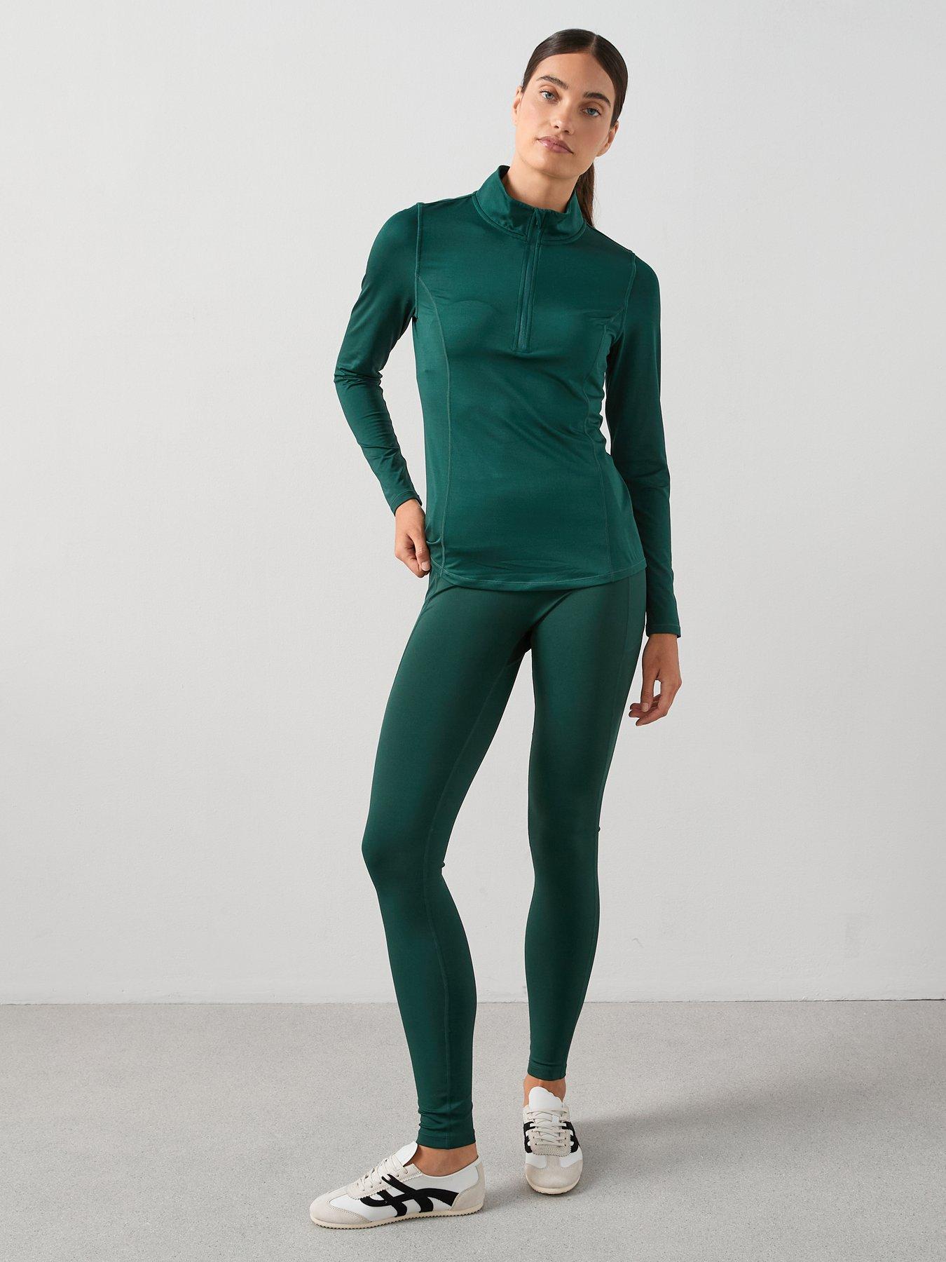 Image 3 of 7 of The Very Collection Half Zip Sports Top - Green