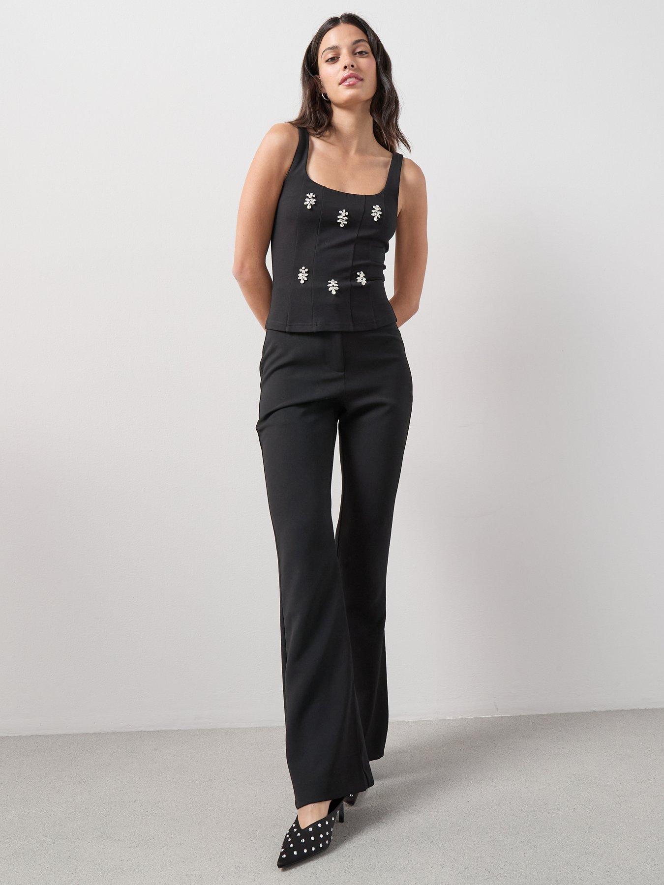 Image 5 of 7 of The Very Collection Embellished Corset Top&nbsp;- Black