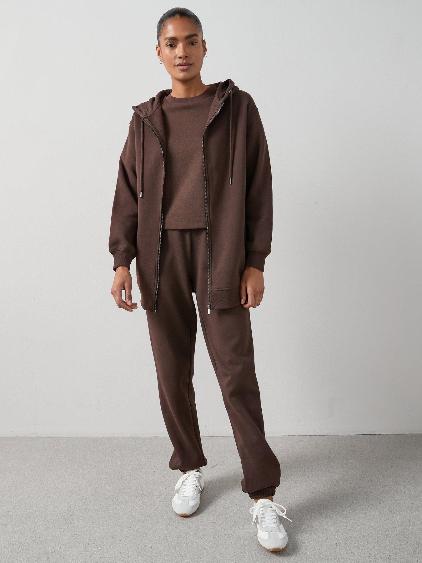 Image 5 of 6 of The Very Collection Relaxed Cuffed Essential Joggers- Brown