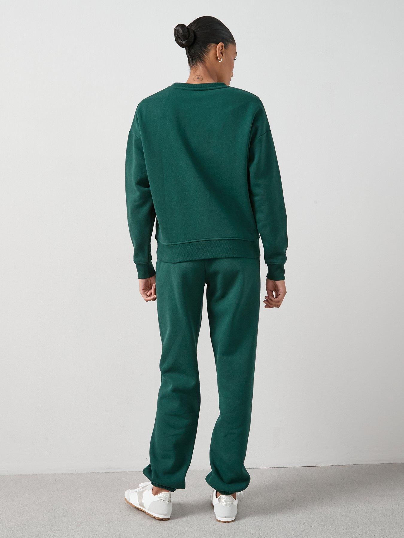 Image 2 of 6 of The Very Collection Crew Neck Oversized Essential Sweatshirt- Green