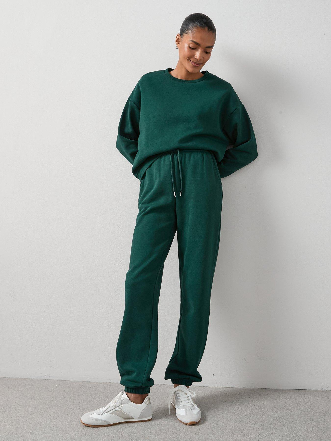 Image 3 of 6 of The Very Collection Crew Neck Oversized Essential Sweatshirt- Green