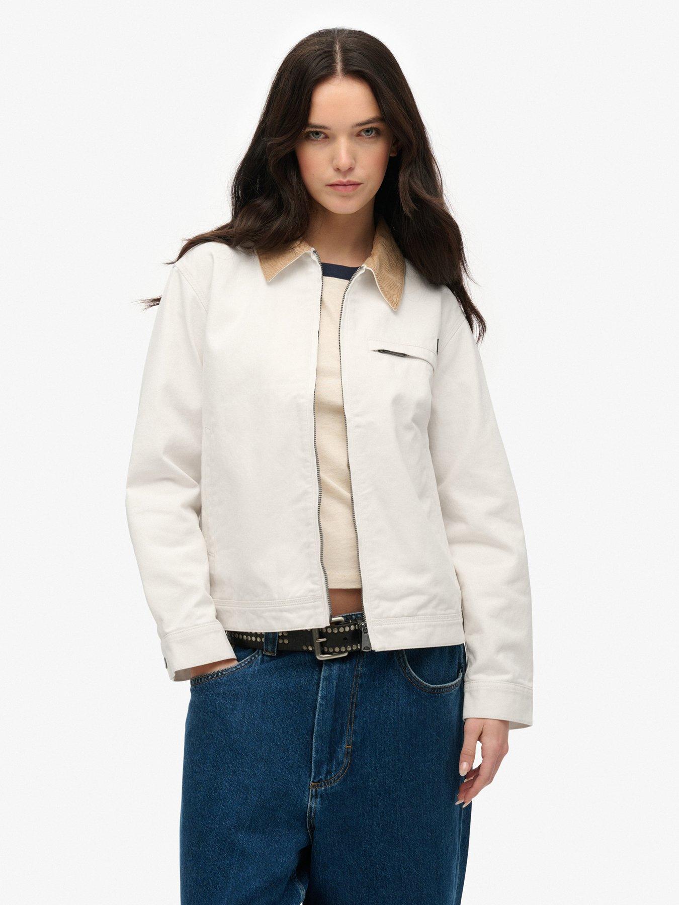 front image of superdry-cord-collar-ranch-jacket-white