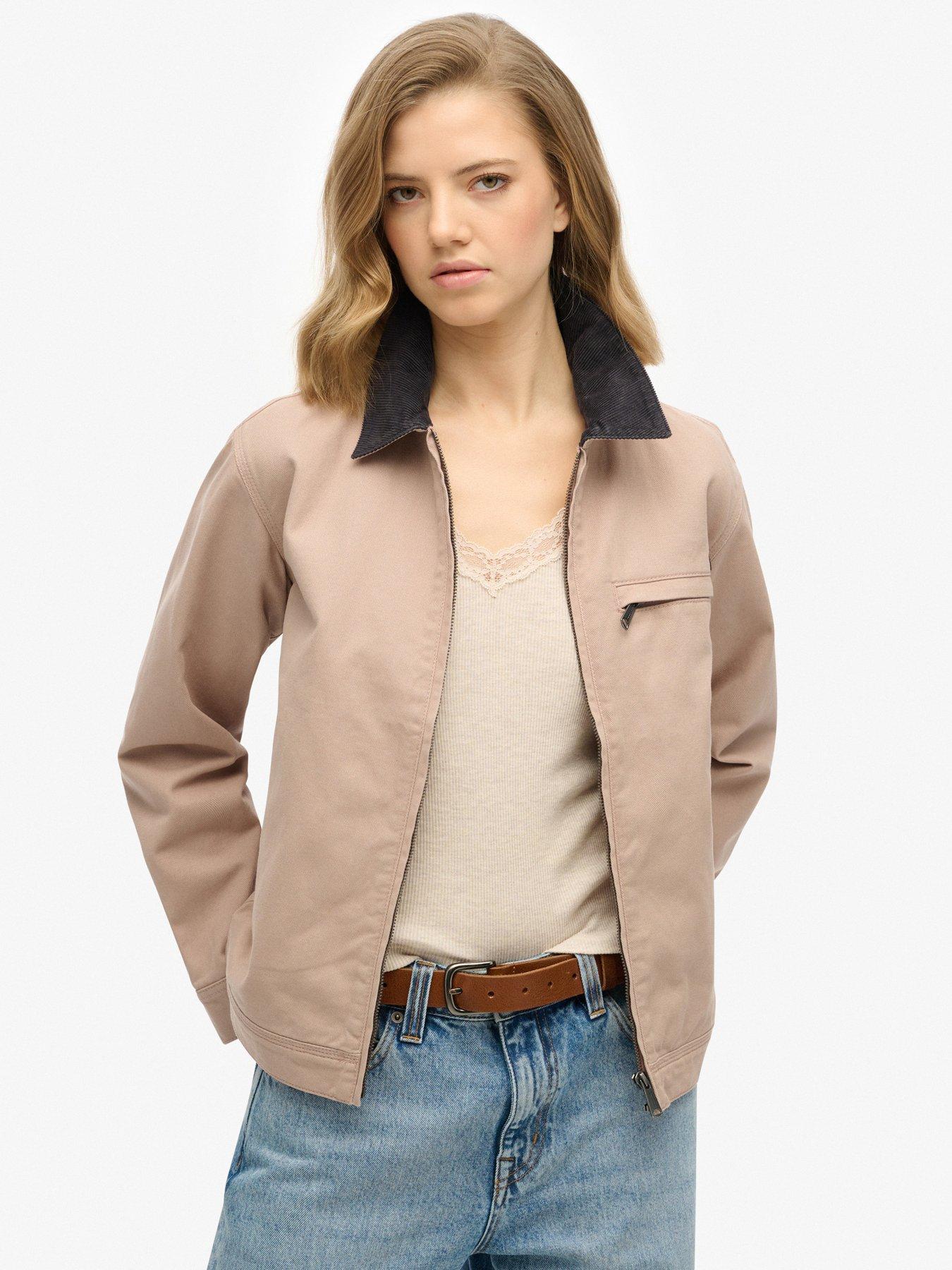 undefined Cord Collar Ranch Jacket - Beige