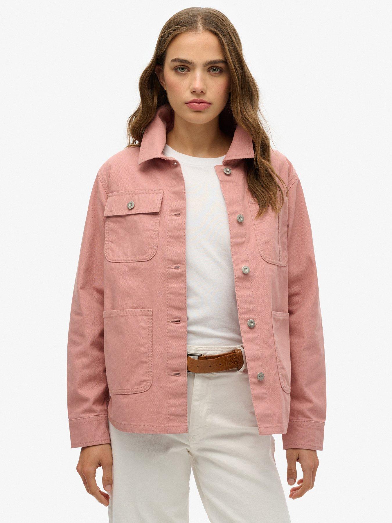  image of superdry-chore-jacket-pink