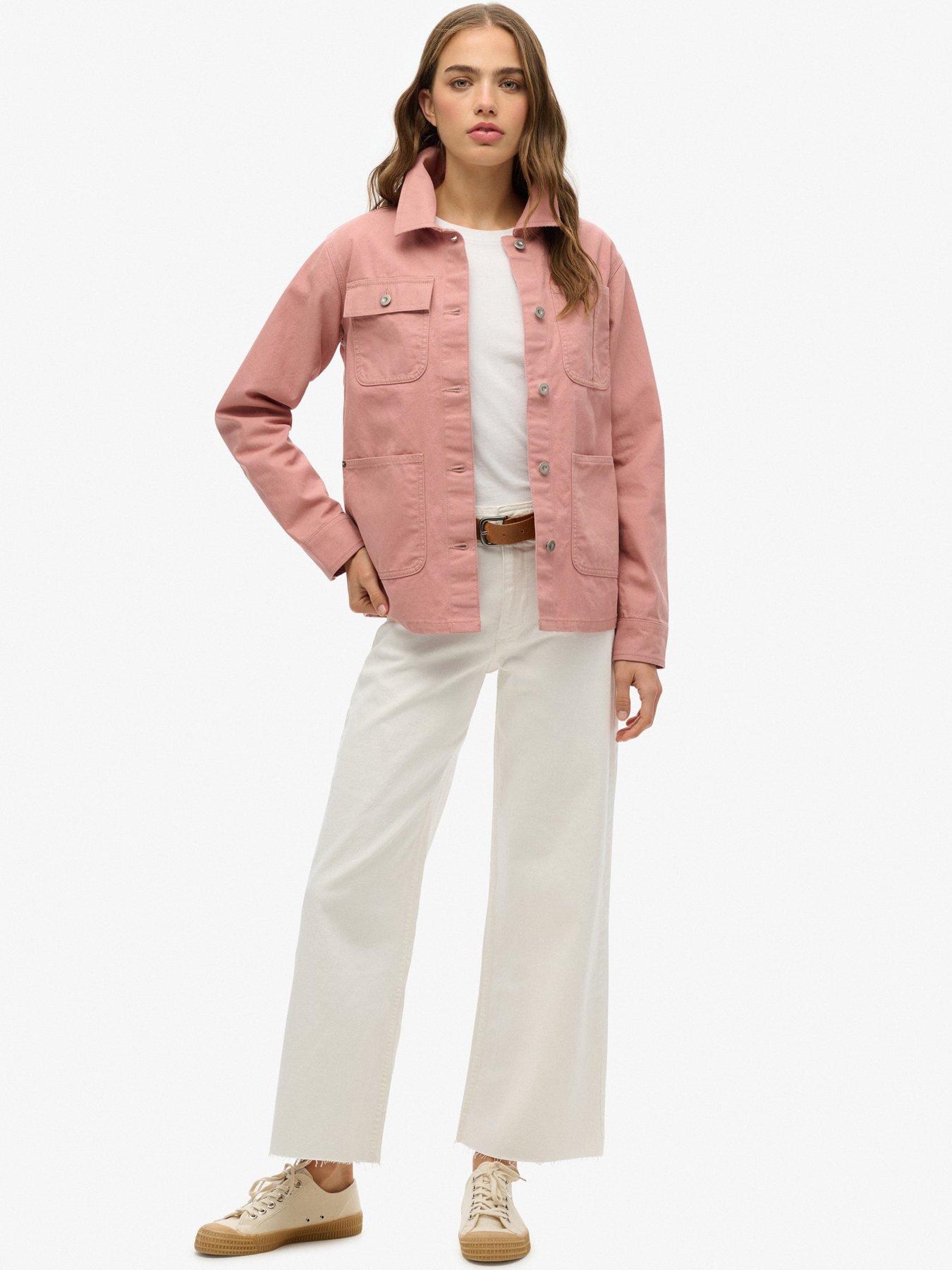  image of superdry-chore-jacket-pink