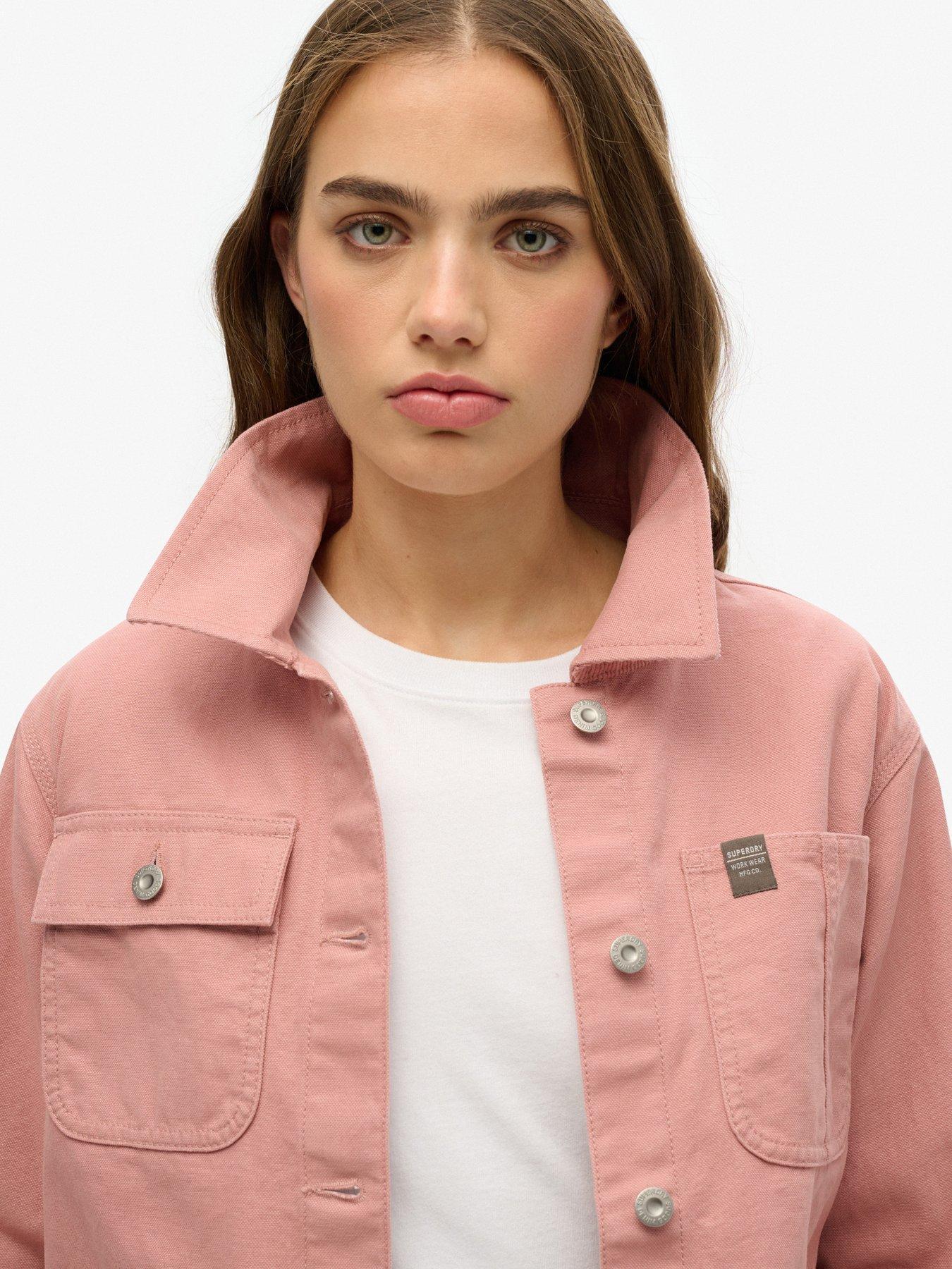  image of superdry-chore-jacket-pink