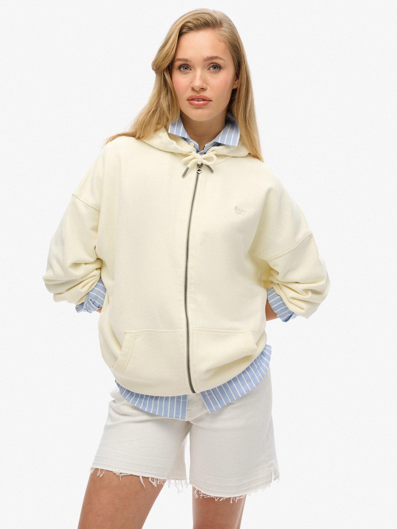  image of superdry-studios-zip-hoodie-white