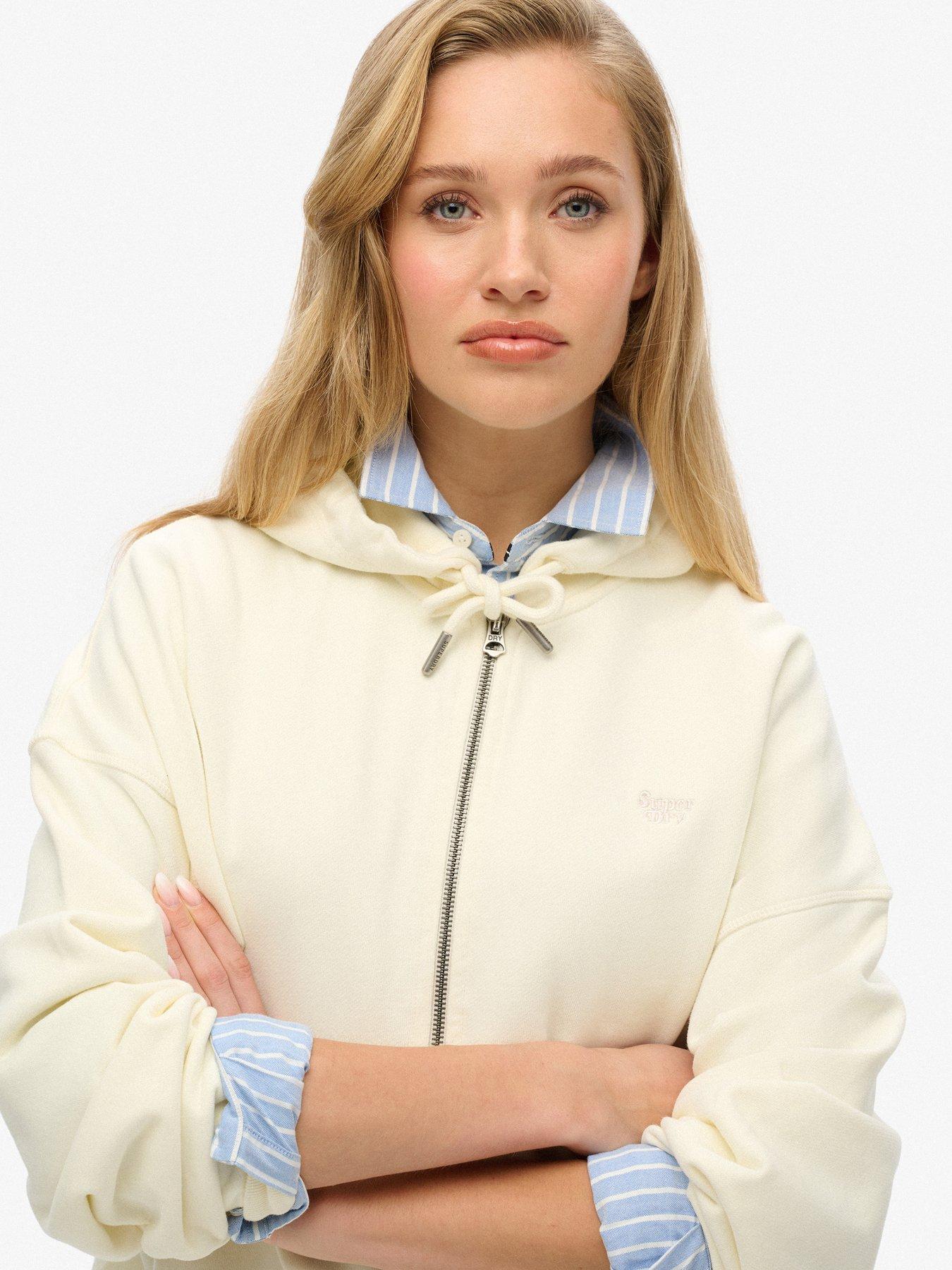  image of superdry-studios-zip-hoodie-white