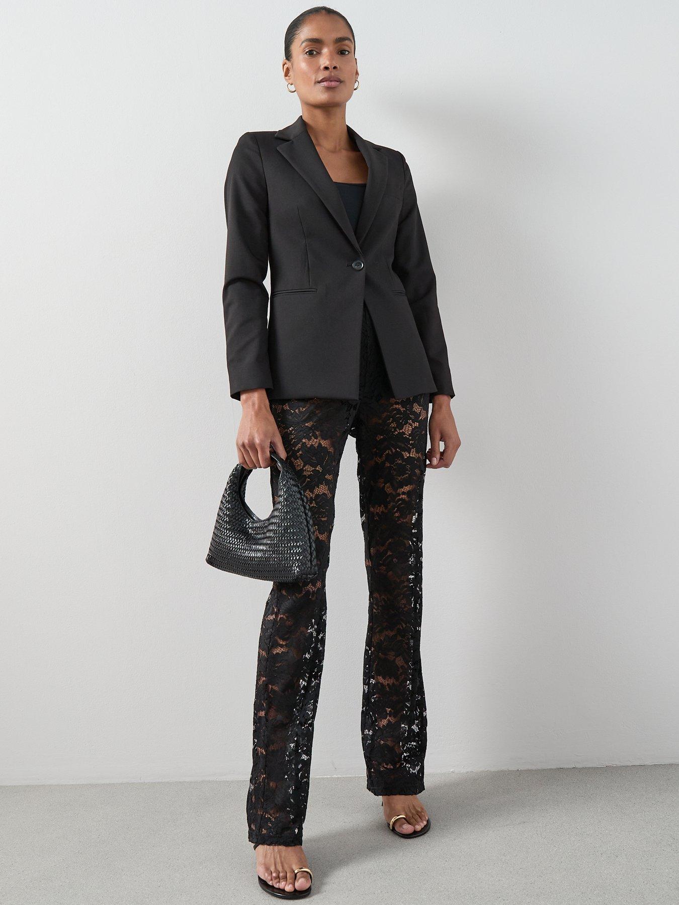 Image 6 of 6 of The Very Collection Lace Trousers - Black