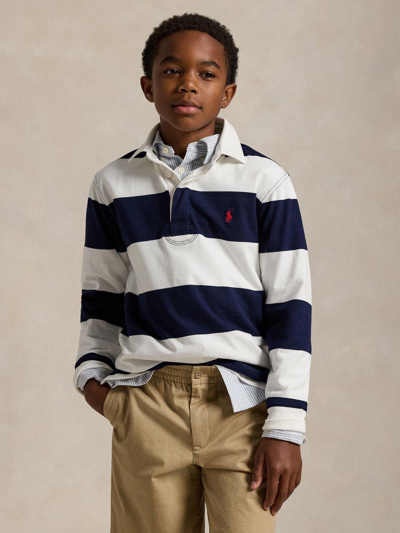 undefined Boys Stripe Rugby Shirt - Multi