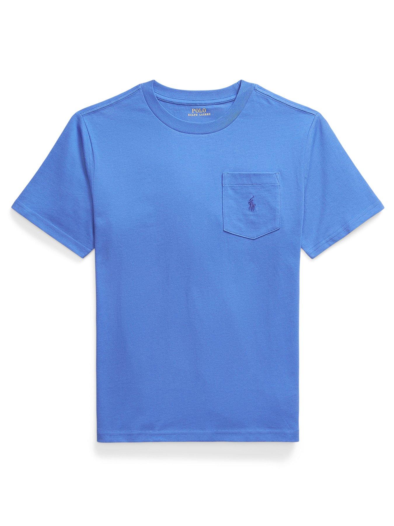 Image 1 of 2 of Polo Ralph Lauren Boys Short Sleeve Pocket T-Shirt - Blue