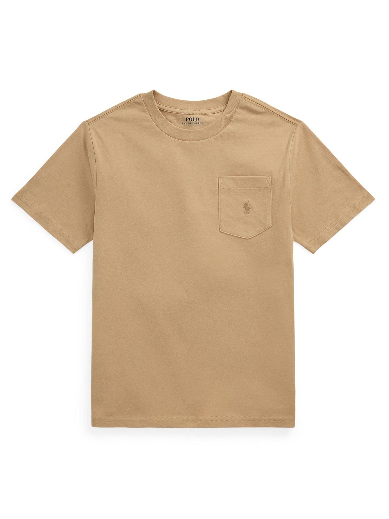 undefined Boys Short Sleeve Pocket T-Shirt - Khaki