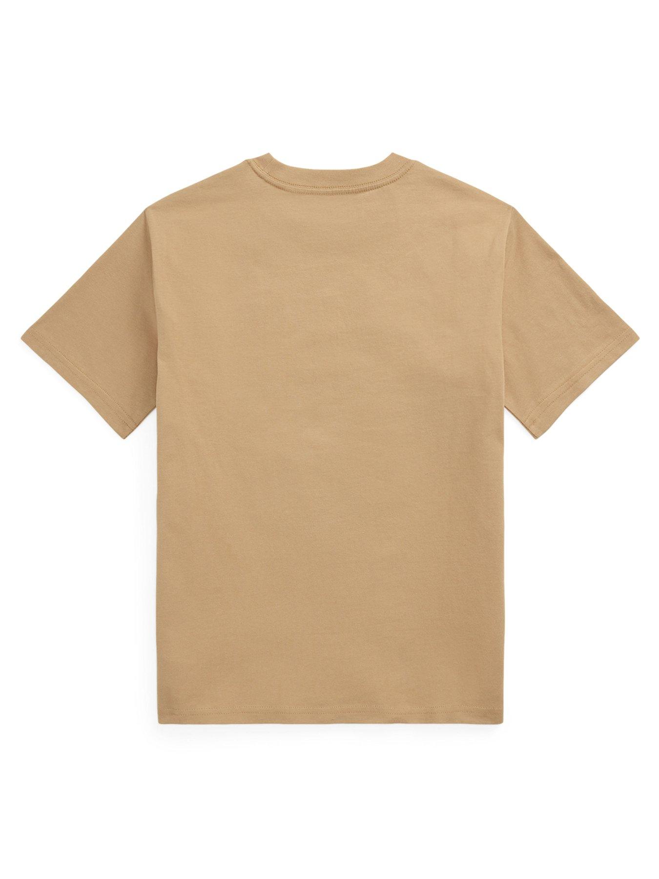 Image 2 of 2 of Polo Ralph Lauren Boys Short Sleeve Pocket T-Shirt - Khaki