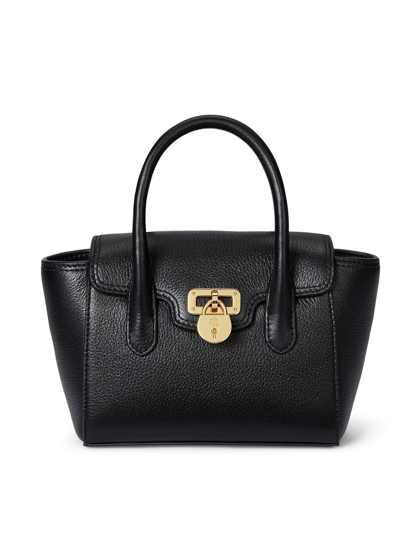 Lauren by Ralph Lauren Tnnr Small Satchel Bag - Black