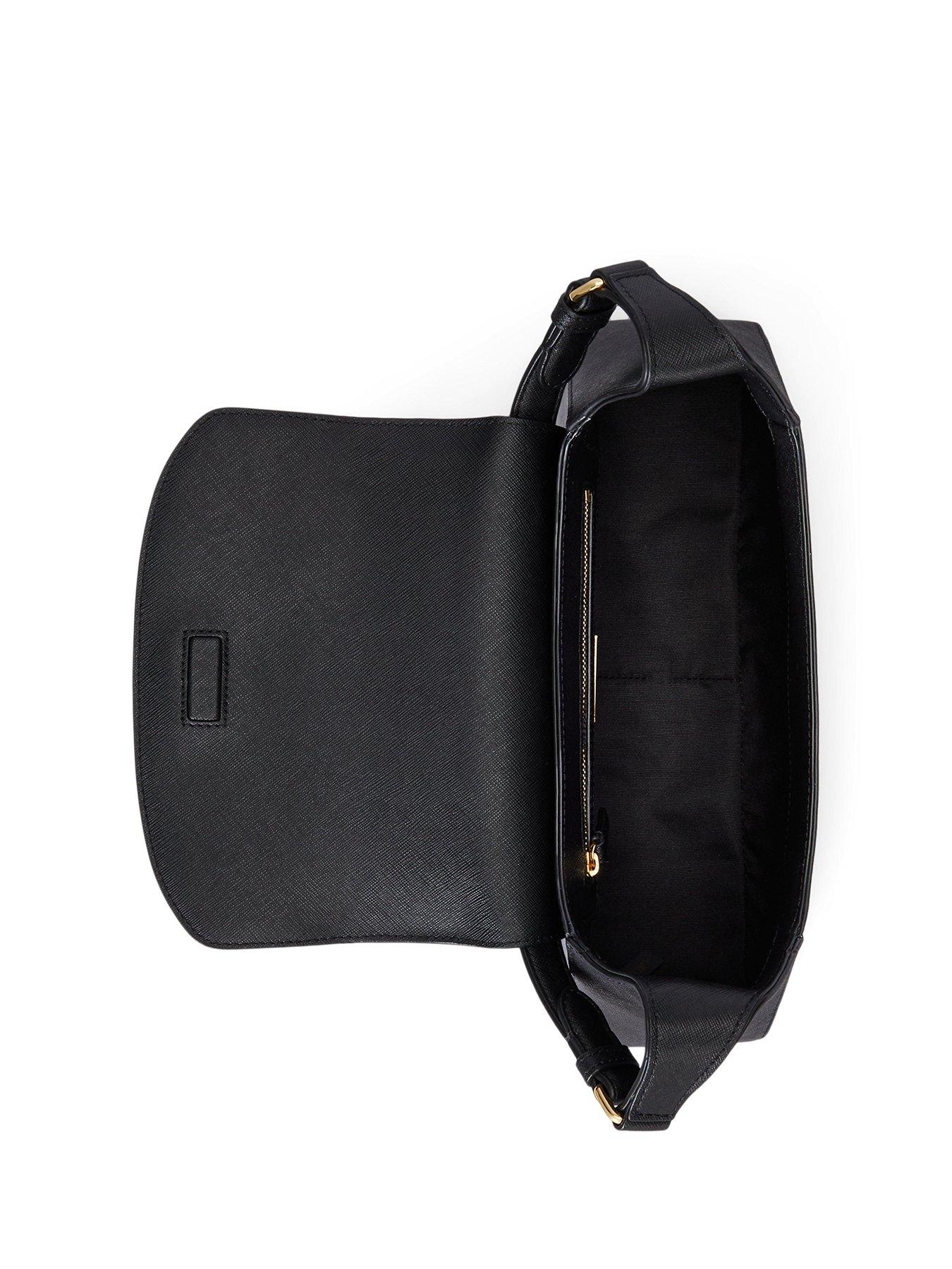 Image 5 of 5 of Lauren by Ralph Lauren Crosshatch Medium Shoulder Bag- Black