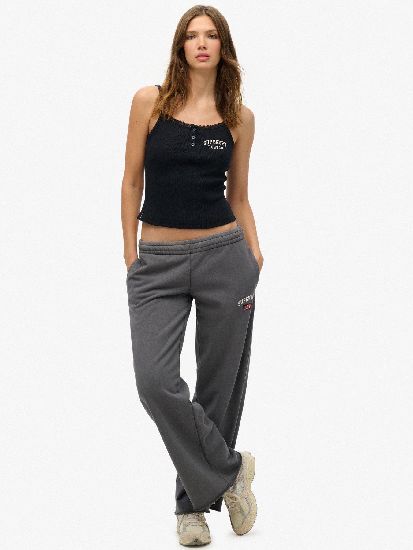  image of superdry-athletic-essentials-embroidered-button-cami-top-navy