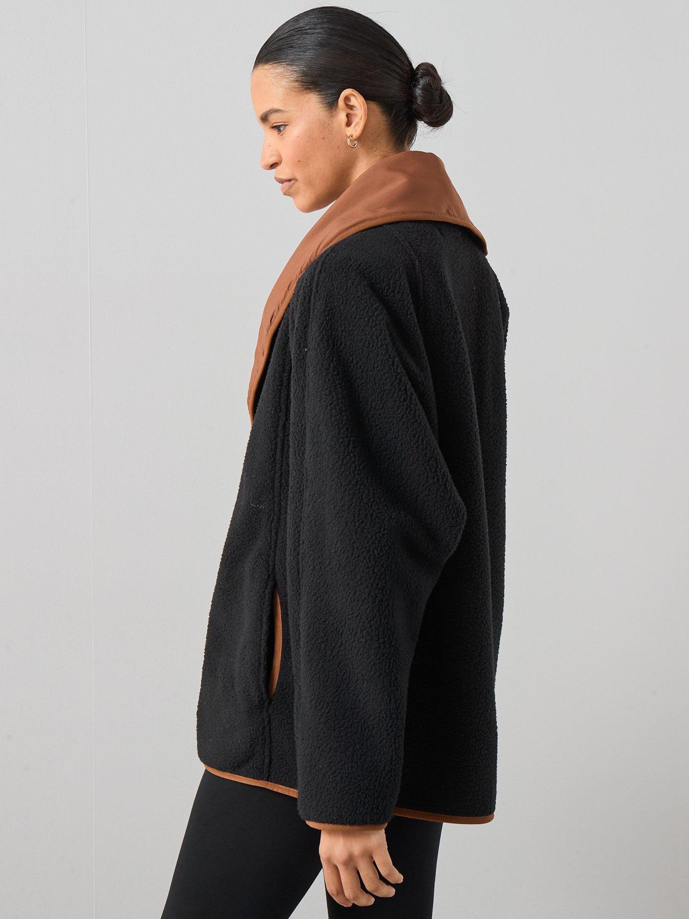 Image 2 of 7 of V by Very Shawl Collar Borg Jacket - Black