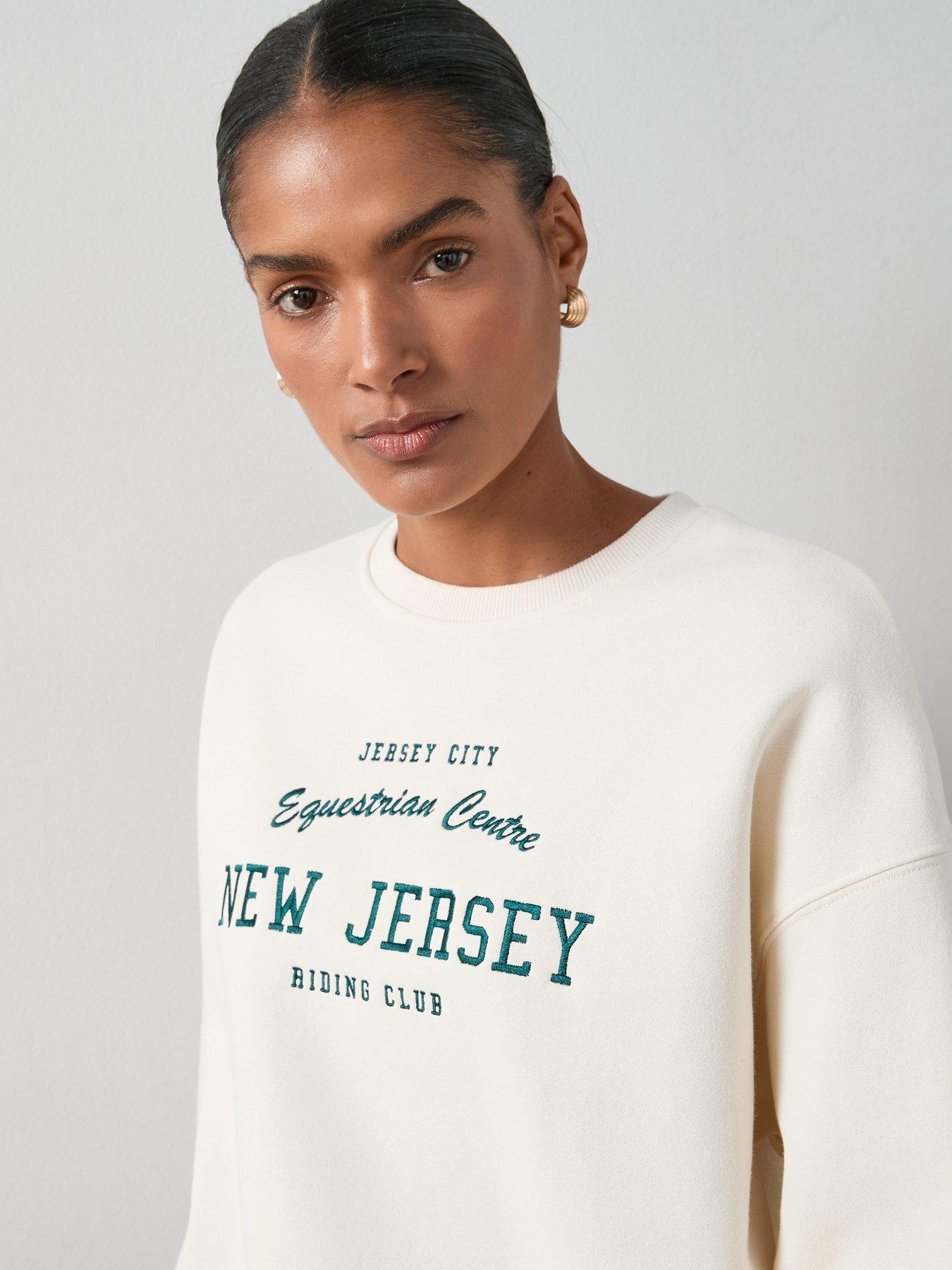 Image 4 of 7 of V by Very New Jersey Graphic Sweatshirt - Cream
