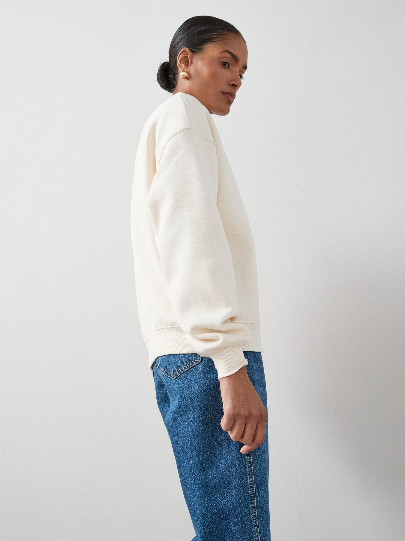 Image 5 of 7 of V by Very New Jersey Graphic Sweatshirt - Cream