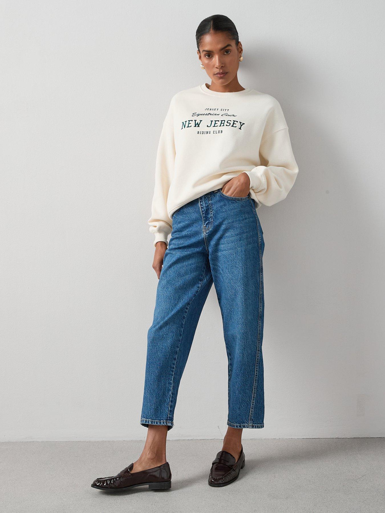 Image 6 of 7 of V by Very New Jersey Graphic Sweatshirt - Cream