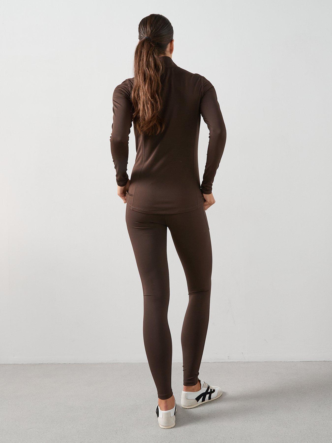 Image 2 of 7 of The Very Collection Sports High Waist Leggings - Brown