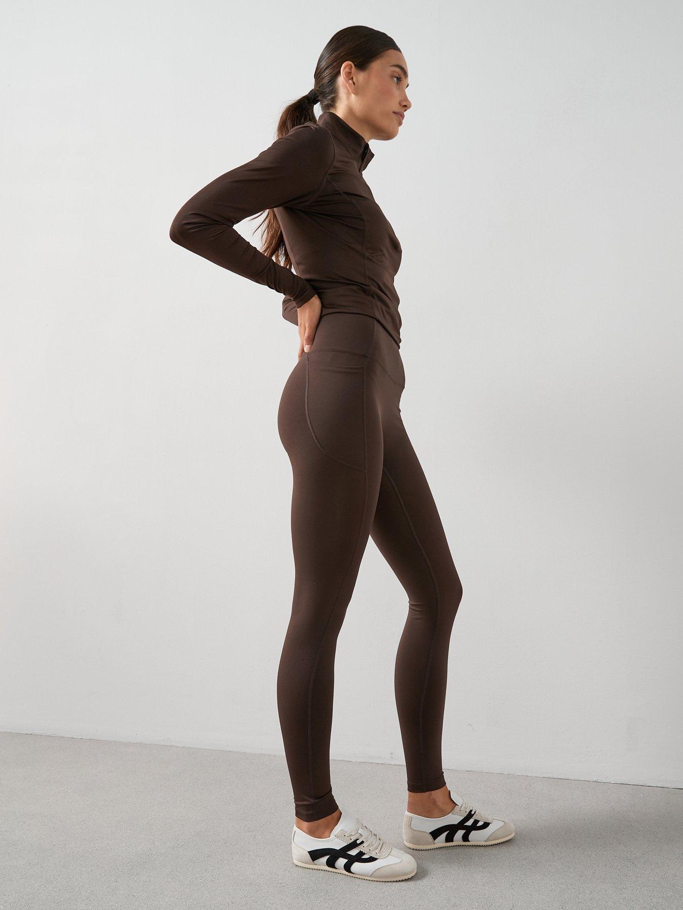 Image 3 of 7 of The Very Collection Sports High Waist Leggings - Brown
