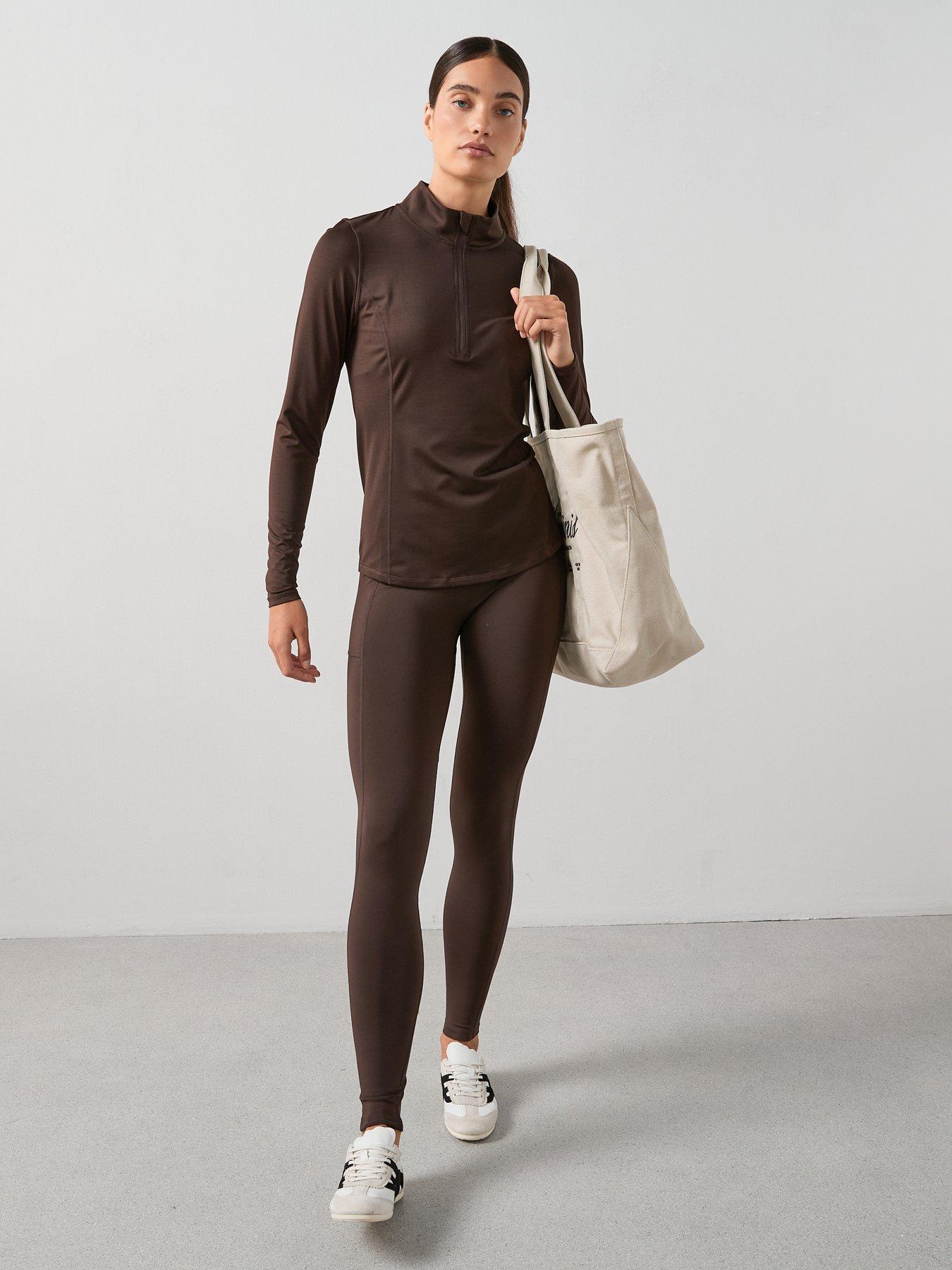Image 5 of 7 of The Very Collection Sports High Waist Leggings - Brown