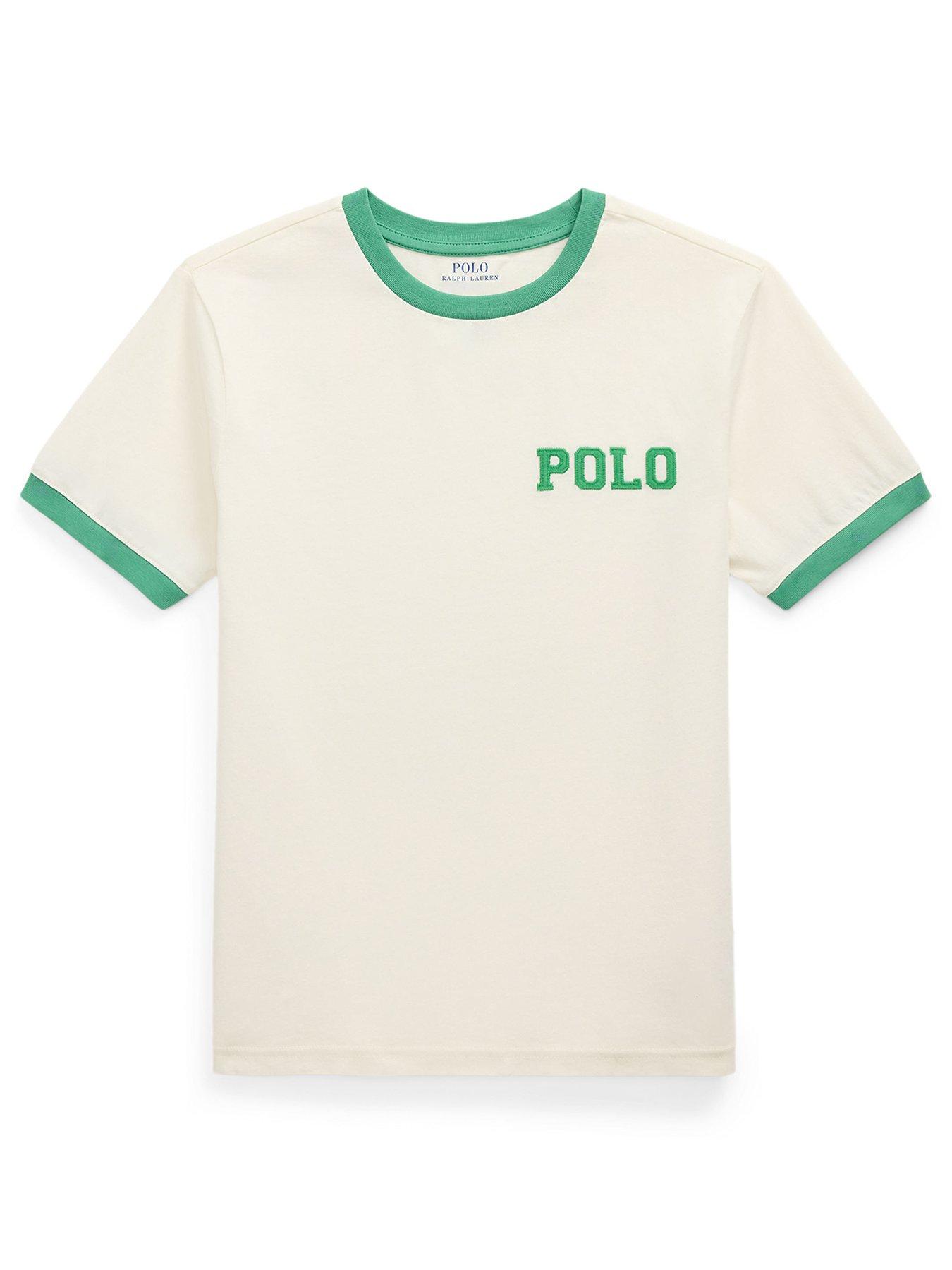 Image 1 of 2 of Polo Ralph Lauren Boys Short Sleeve T-Shirt - Cream