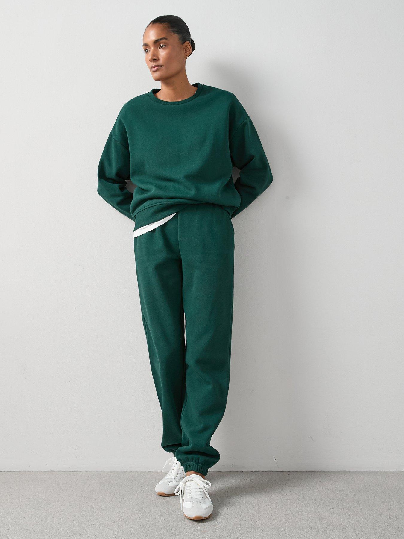 Image 3 of 6 of The Very Collection Relaxed Cuffed Essential Joggers- Green