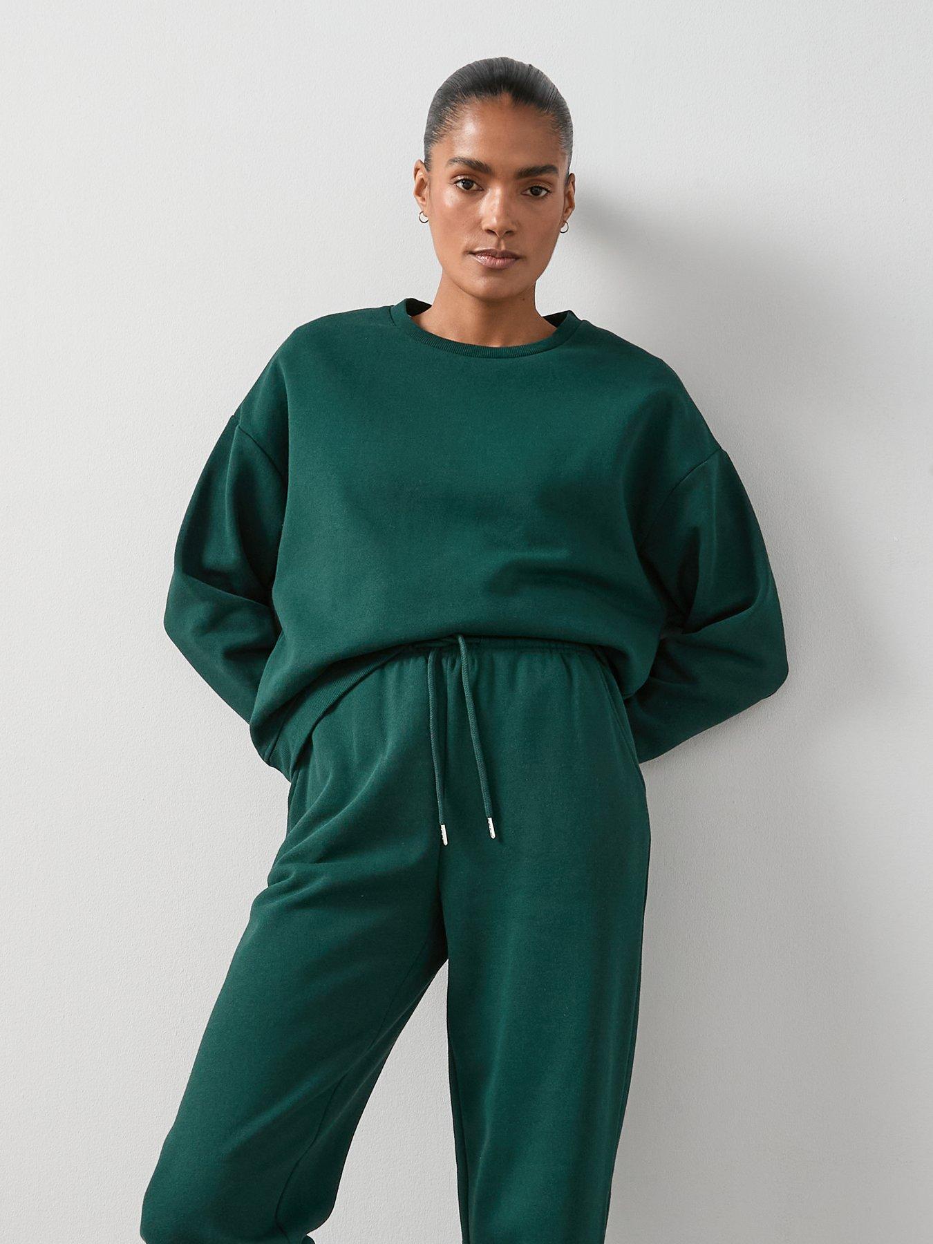 Image 6 of 6 of The Very Collection Relaxed Cuffed Essential Joggers- Green