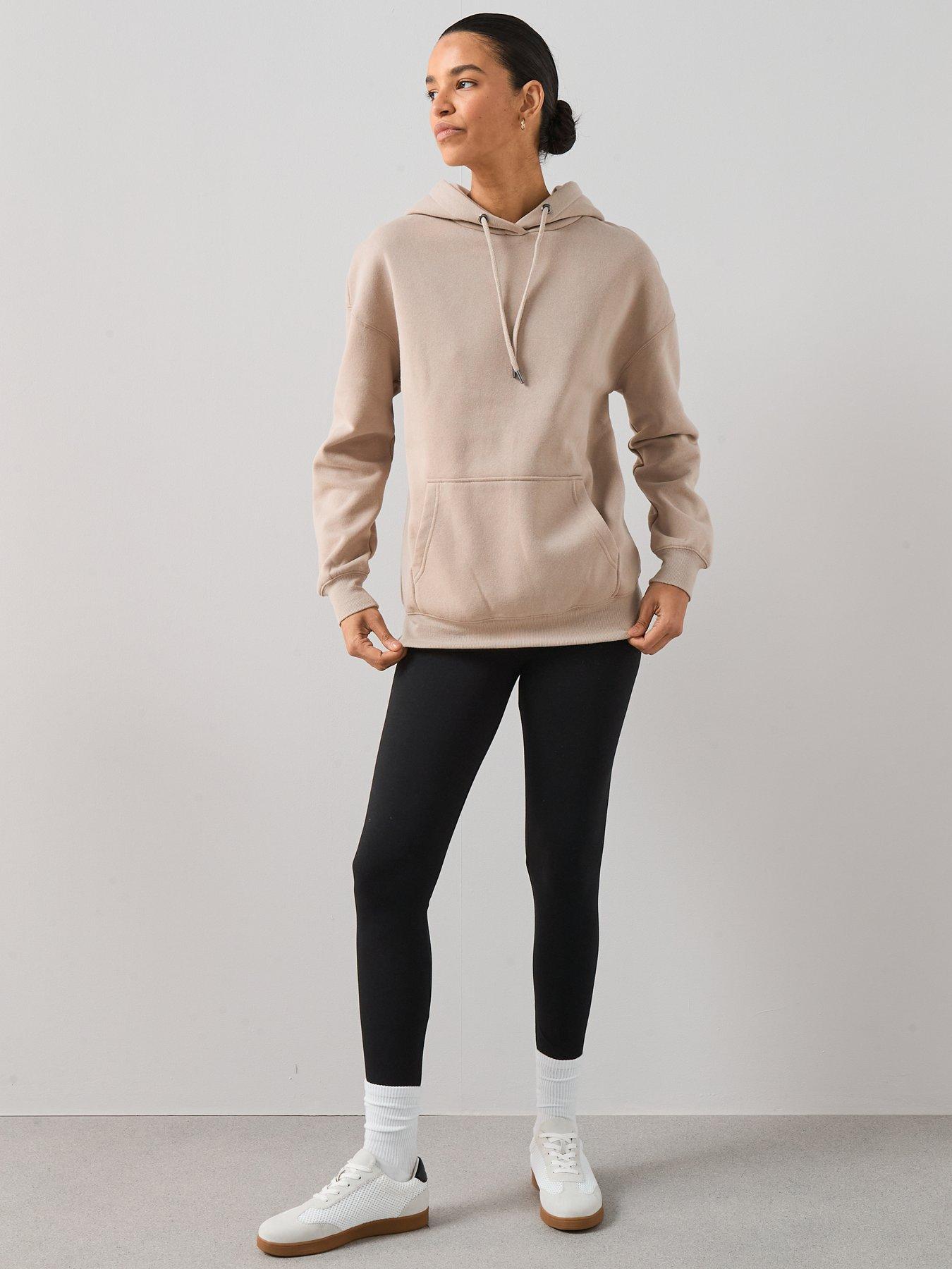  image of the-very-collection-oversized-essential-hoody-taupe