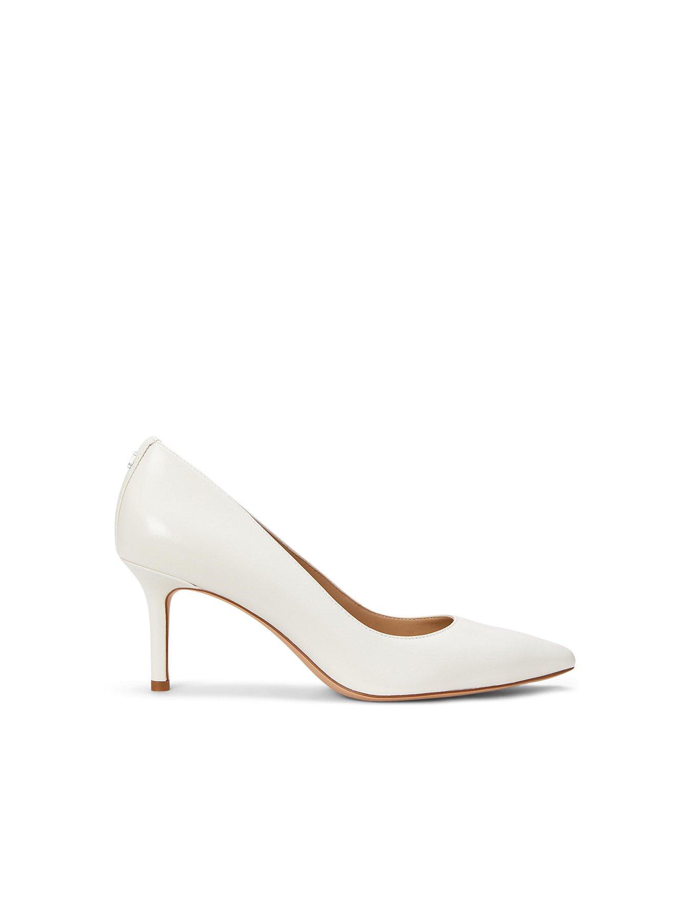 undefined Lanette Nappa Leather Pumps - White