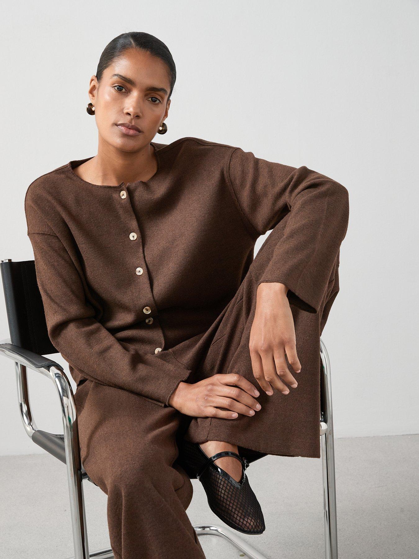 Image 5 of 6 of The Very Collection Button Up Textured Cardigan Co-ord