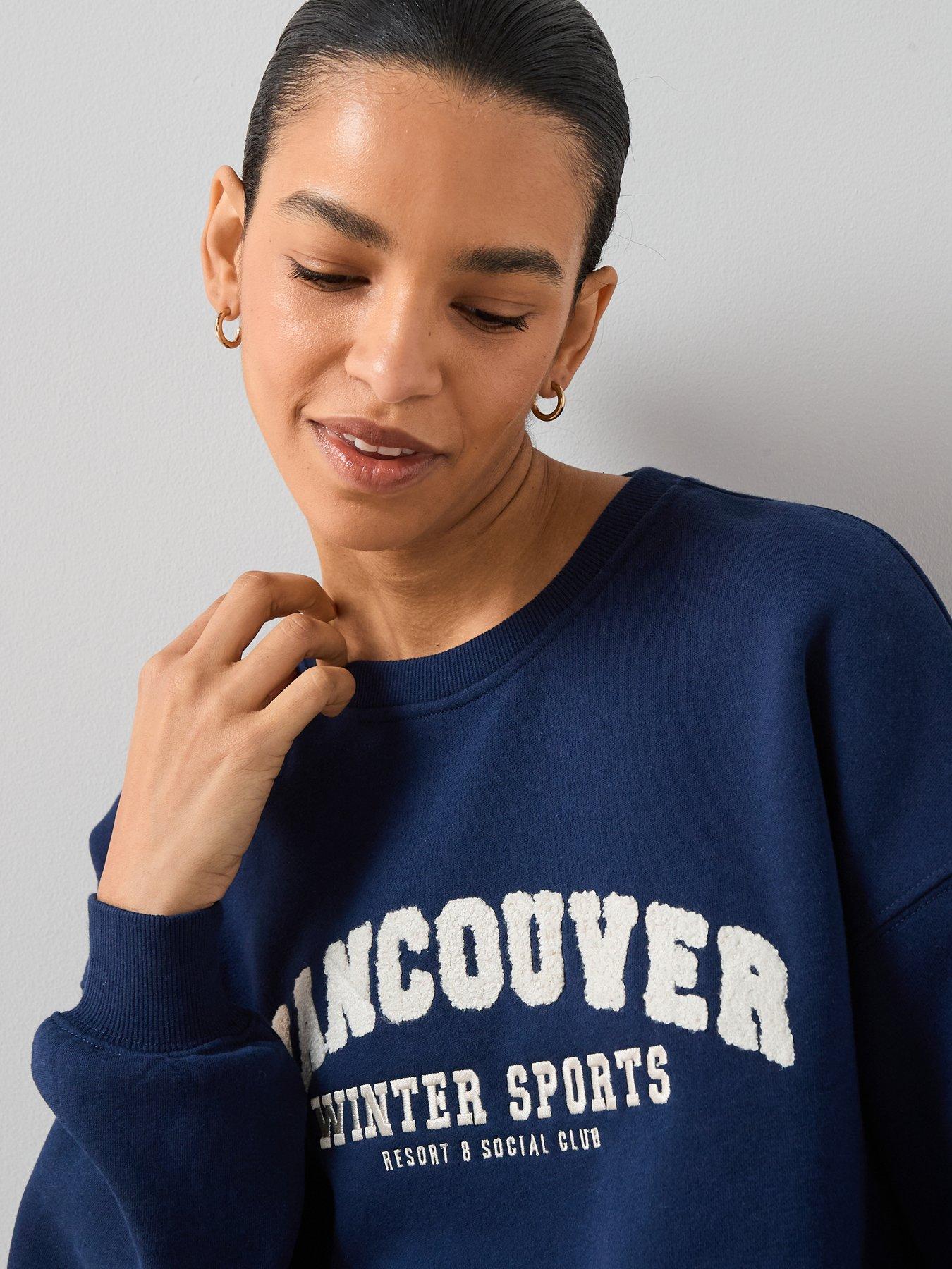 Image 4 of 7 of The Very Collection Vancouver Graphic Sweatshirt - Navy