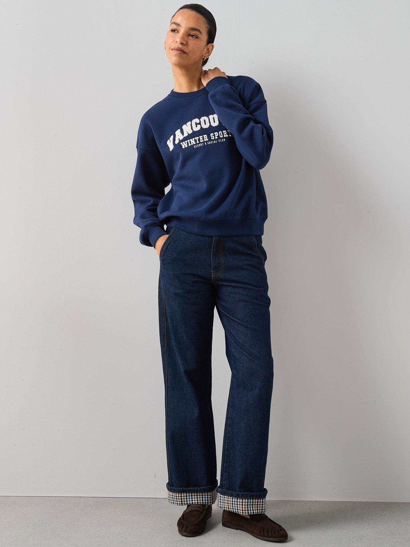 Image 5 of 7 of The Very Collection Vancouver Graphic Sweatshirt - Navy